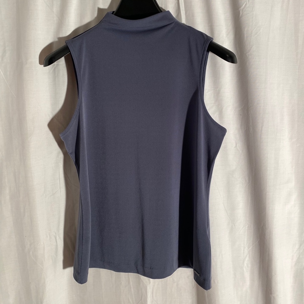 Gray Tahari sleeveless blouse